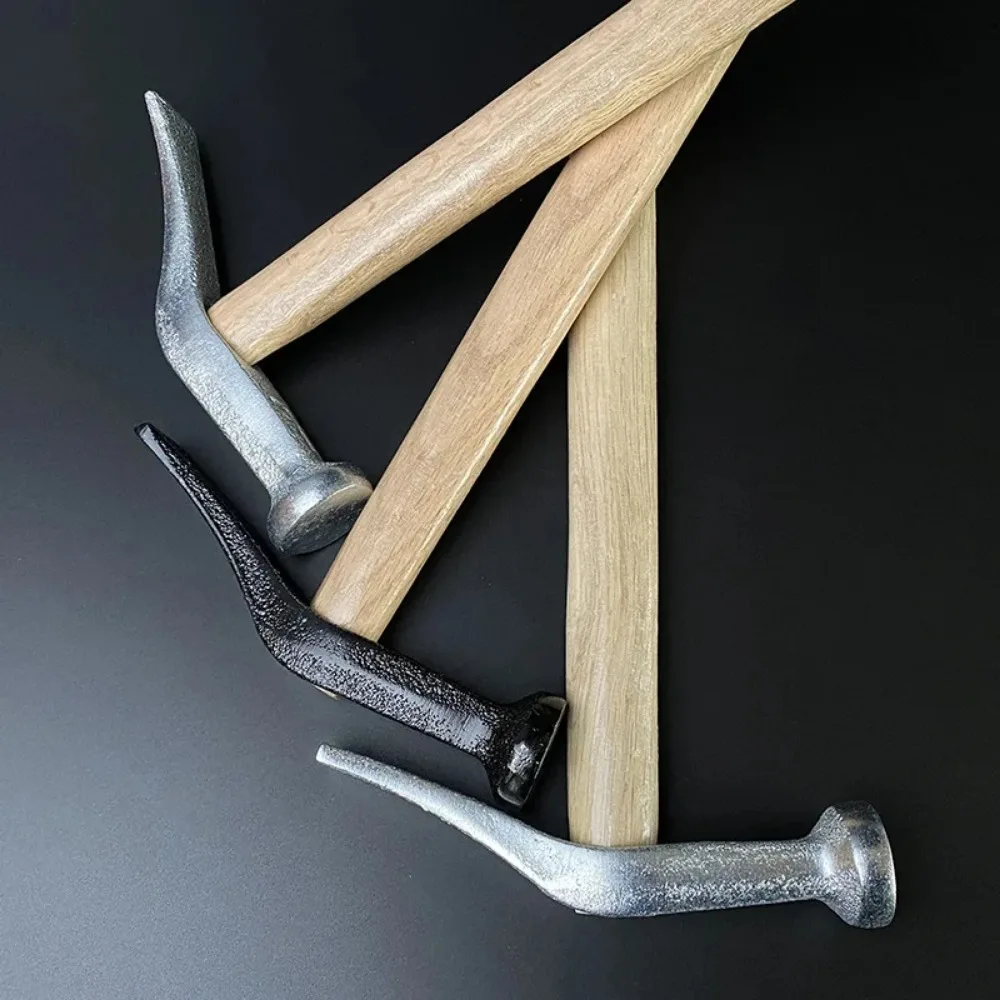 Handmade All-steel Repair Sole And Upper Shoe Hammer Leather Repair Percussion Tool Wooden Handle Window Breaker Nails Hammer claw hammer emergency window breaker