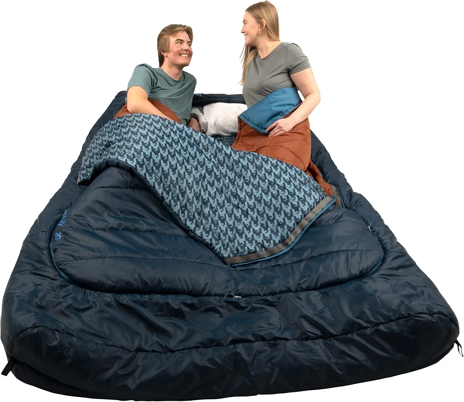Comfort Doublewide 20 Degree Sleeping Bag &ndash; Two Person Synthetic Camping Sleeping Bag for Couples & Family Camping