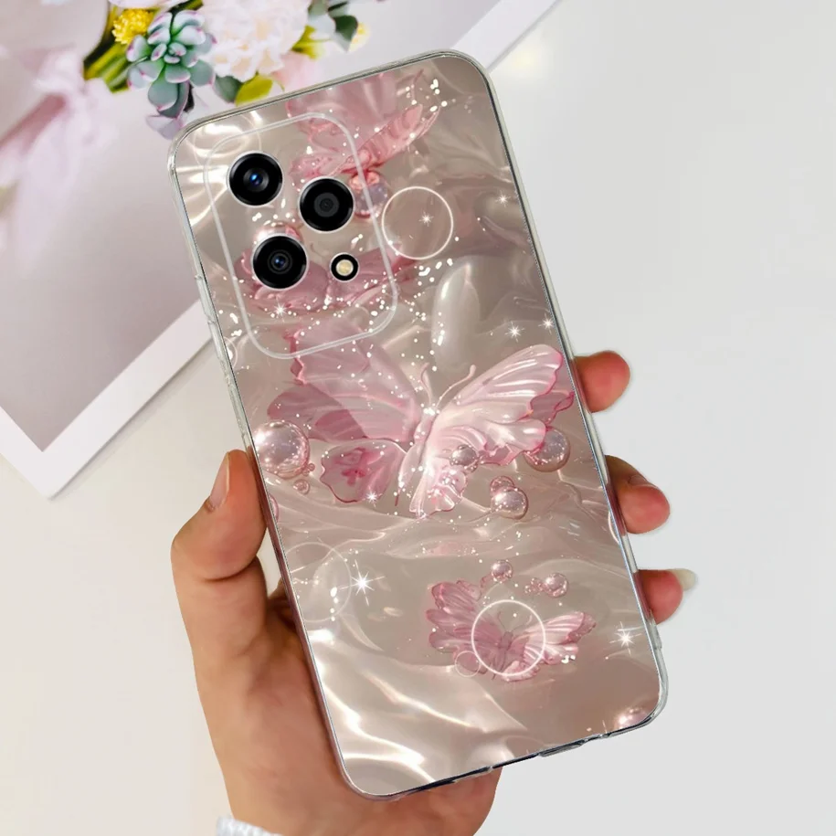 Floral Transparent Soft Silicone Phone Case - Protective Bumper