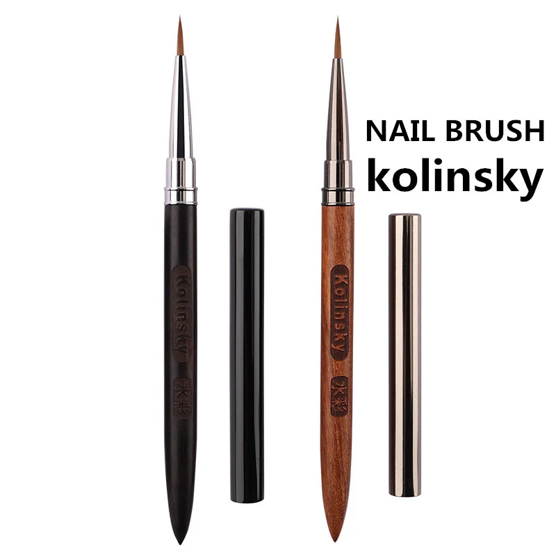 Different Colored Handle Kolinsky Hair Nail Acrylic Brush Liquid Powder DIY Nail Drawing Nail Art Bruses 2