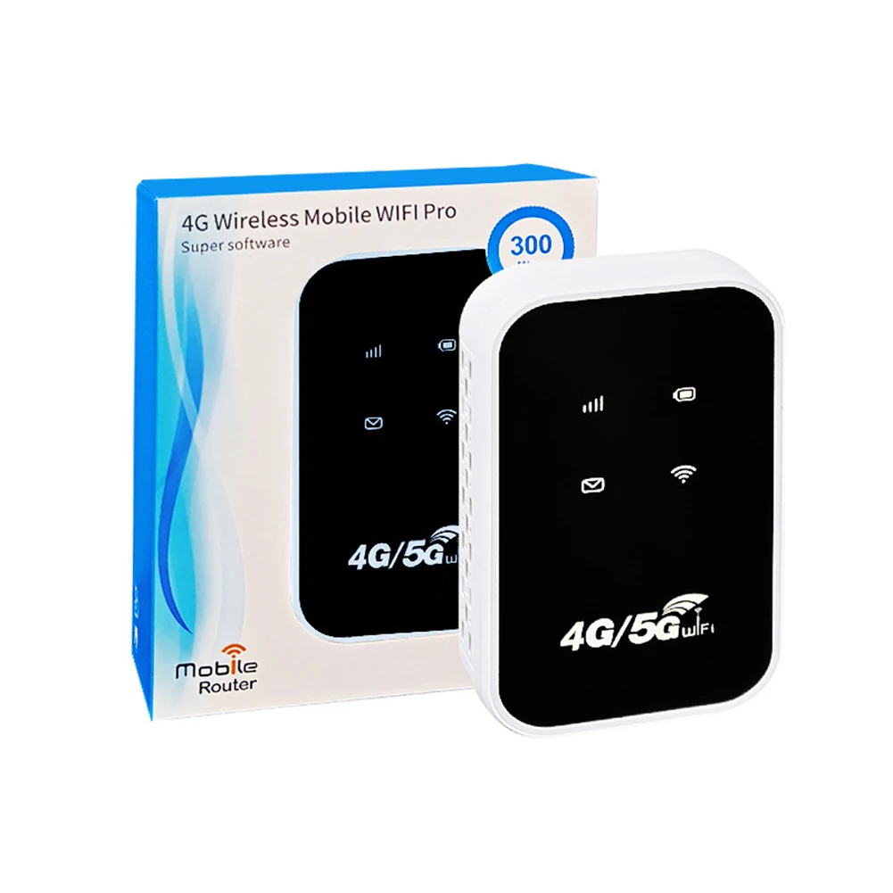 경량 휴대용 4G 모바일 와이파이 라우터 빠른 인터넷 접속 ABS 소재로 제작된 컴팩트 사이즈로 여행, 사무실, 가정용으로 적합