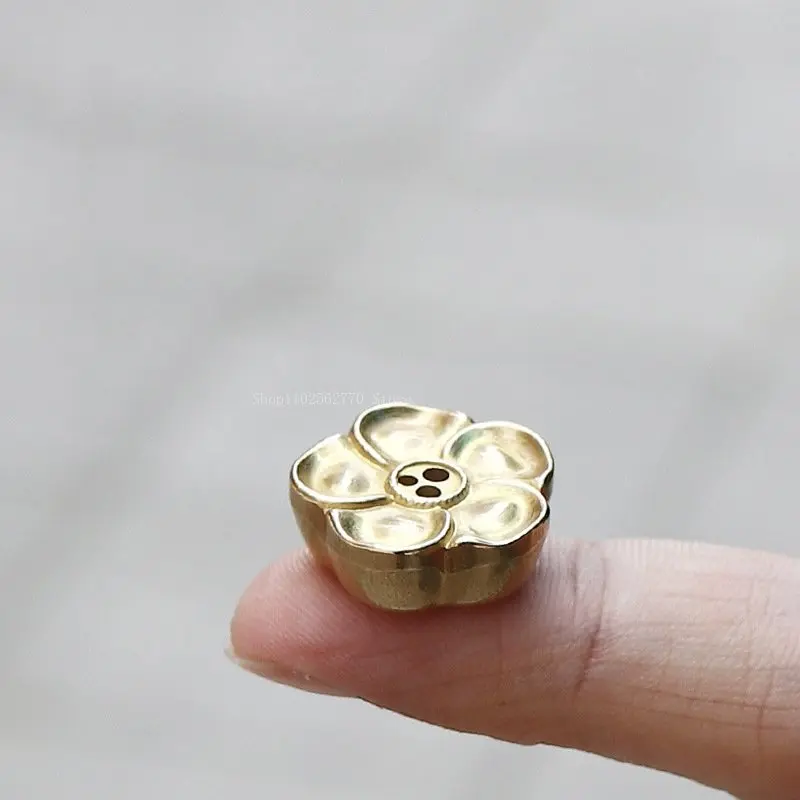 Pure Copper Three Hole Line Incense Plum Blossom Incense Insert DIY Home Zen Burner Accessories Creative Device