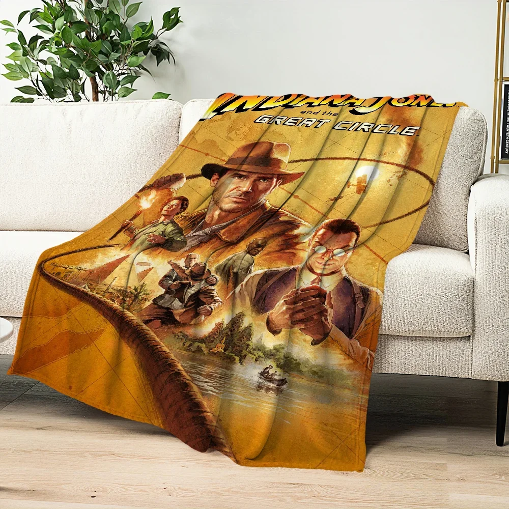Indiana Jones And The Great Circle Skicomfort Warm Soft Home Lunch Blanket Suitable For LivingRoom Office Daily Travel Gifts 5