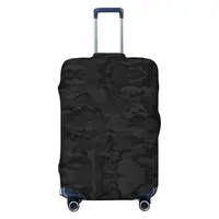 Custom Camo Style Black Military Camouflage Travel Luggage Cover Washable Suitcase Cover Protector Fit 18-32 Inch 1