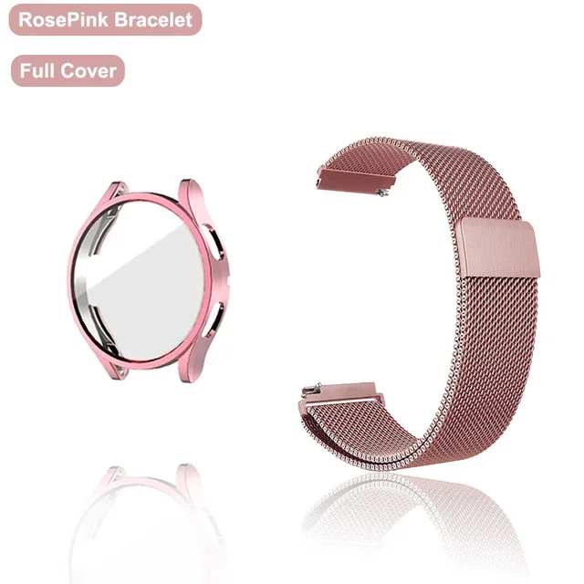 Garmin Venu 3 3S 2 2S 밴드용 금속 스트랩 케이스 TPU 화면 보호기 Vivoactive 4 4S 자기 루프 팔찌