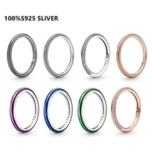 

Fashion Simple Sweet 100% S925 Sterling Silver Zircon Ring Temperament Cold Wind Ins Women's Charm Pandoraer Rings