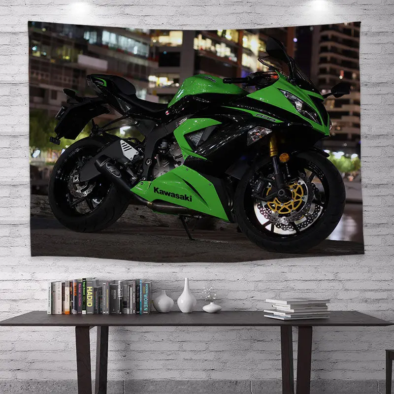 Hanging Cloth Wall Tapestry Fashion Tractor Background Student Dormitory Bedside Decoration Room Bedroom Motorcycle tapestry decorations