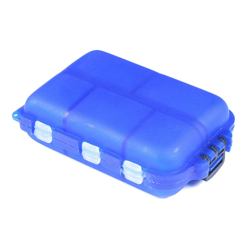 1pcs Mini Fishing Tackle Box 10 Compartments for Small Clear