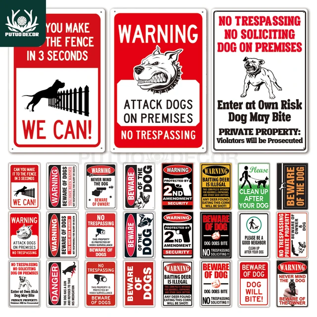 Warning Guard Dog Sign