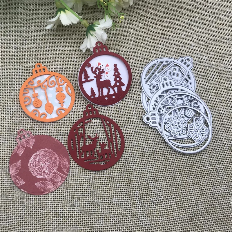 크리스마스 사슴 눈송이 금속 절단 다이 스텐실, DIY 스크랩북 장식 엠보싱 ..