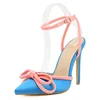 NEW 2025 New Arrival Silk Woman Ankle Buckle Strap Pointed Toe Hih Heel Sandal Sexy Party Nightclub Wedding Shoes size 35-41 3