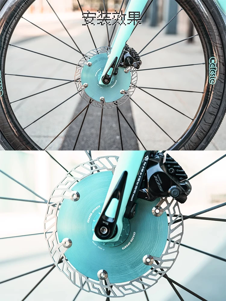 Chaser Rennrad Center-Lock-Bremsscheibe 140mm/160mm für Center-Lock-Laufradsatz-Naben, ultraleichte Aero-Scheibenbremse – Detail 2