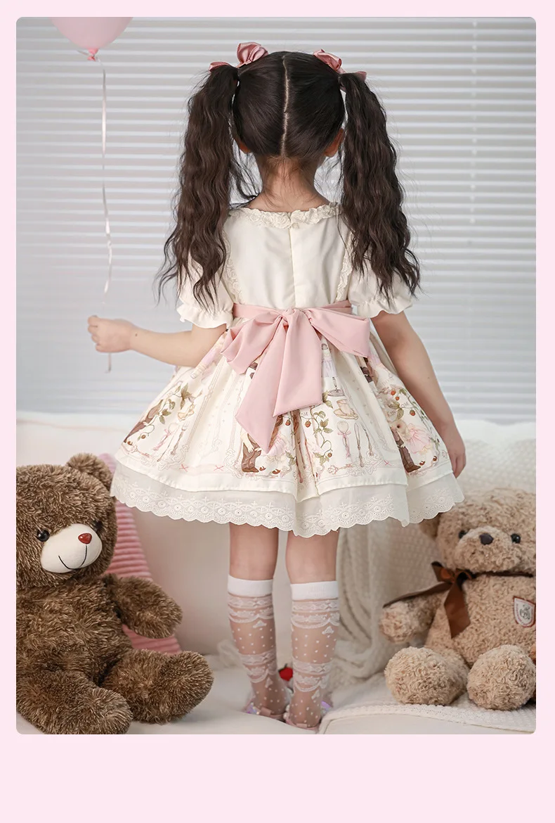 Girls Party Dresses Summer Sweet Cartoon Rabbit Lolita Princess Dress Kids  Birthday Party Christening Clothes Easter Eid Dresses - AliExpress 1501