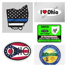 

Fashion Stickers State of Ohio Decal Ohio Map Sticker Premium Quality Vinyl Accesories for Car Oem Glue Sticker Exterior KK13cm