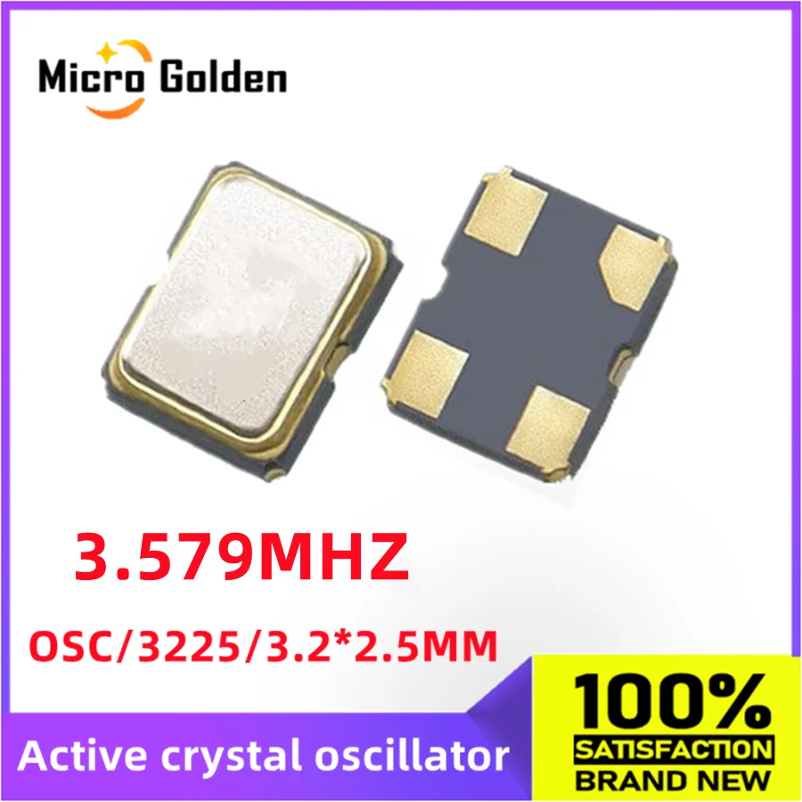 (5pcs) 3.579545MHZ 3.579M 3225 SMD 액티브 크리스탈 발진기 4PIN OSC 3.2*2.5mm 크리스탈 발진기 클록 발진기