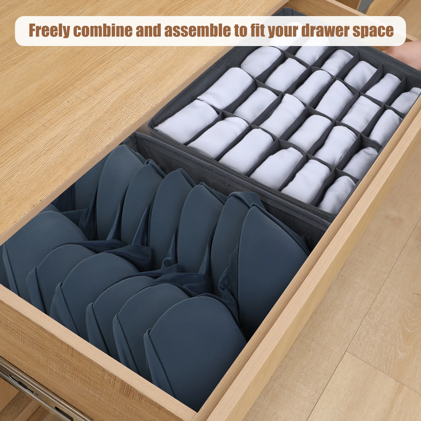 Description Picture 5 of itemUnderwear Bra Storage Box Underwear Organizer Box Panty Socks Compartment Storage Boxes Drawer Storage Box Home Storage 999