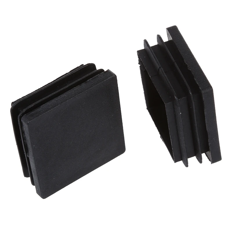 40Mm X 40Mm Plastic Square Tube Inserts End Blanking Caps Black 60 Pcs
