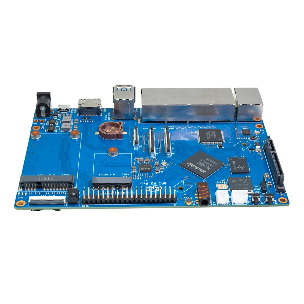 Banana PI BPI-R2 Pro Rockchip RK3568 Quad-core 2G LPDDR4 16G eMMC Support PCIE M.2 key-e SATA SBC Opensource Router Demo Board
