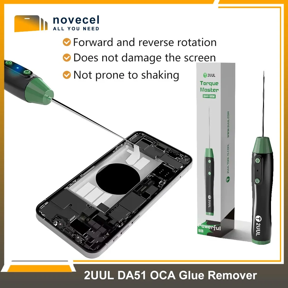 2UUL DA51 OCA Glue Remover For Mobile Phone Battery Middle Frame LCD Screen Adhesive Removal Cleaning Adjustable Speed Degumming