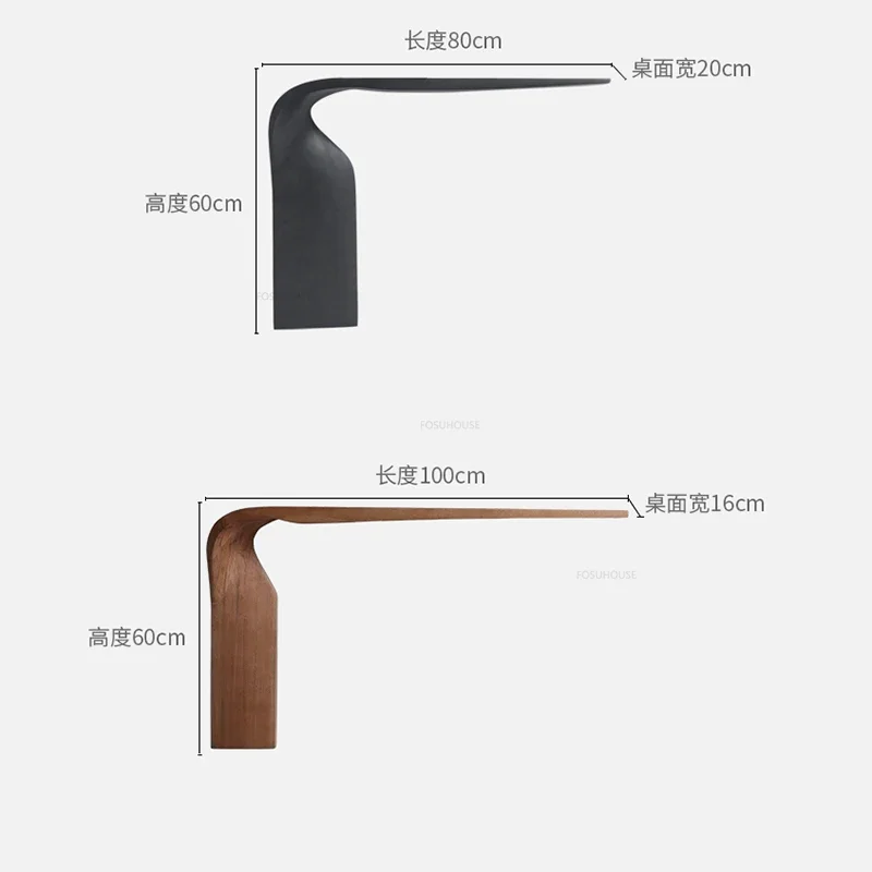 Description Picture 2 of itemNordic Simple Art Console Table Creative Entrance Furniture Console High-grade Special-shaped Solid Wood Wall Decorative Table E