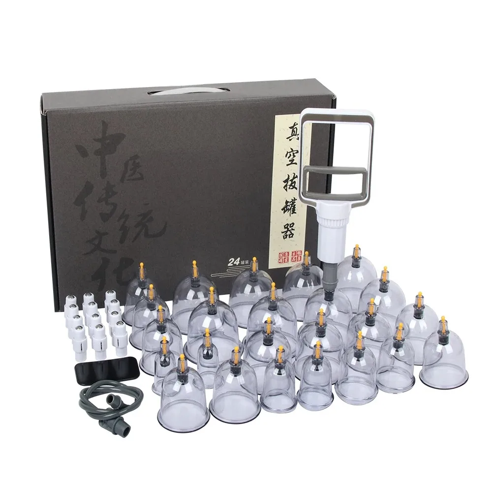 12/24pcs Vacuum Cupping Chinese Medicine Relaxed Body Lose Weight And Relieve Fatigue Full Body Massage Physiotherapy Instrument vacuum cupping sets vacuum cupping glass