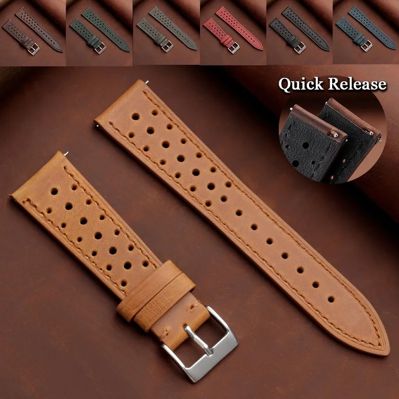 Vintage Genuine Leather Universal Wristband - Breathable Cowhide Strap