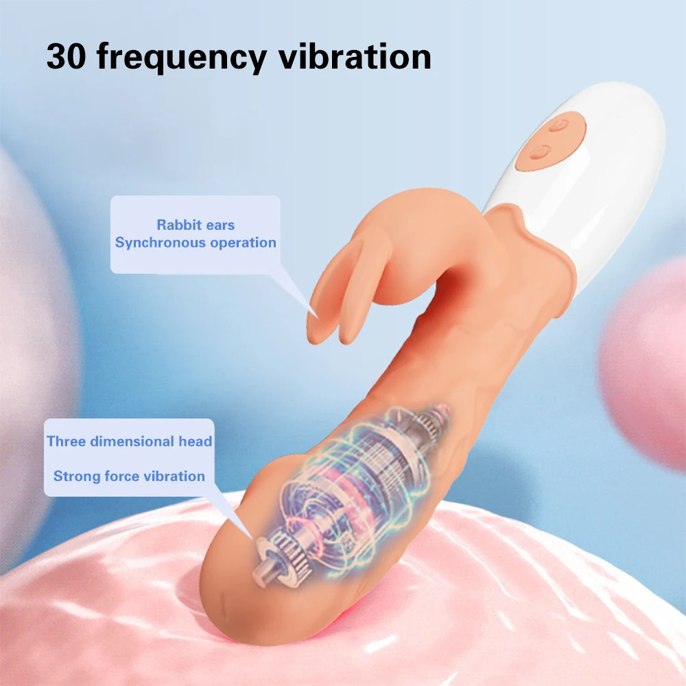 Dildo 30 Speeds Vibrator Realistic Artificial Dildo Female Masturbator Foreskin Move Big Dick Adult Sex T_voghion.com