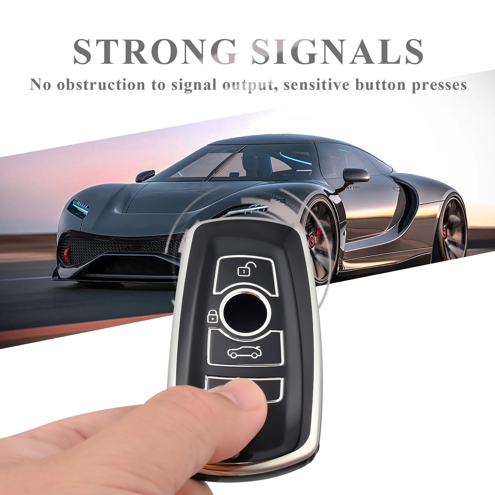 TPU Car Flip Key Case Cover Shell for BMW 1 3 5 7 Series X1 X3 X4 X5 F10 F15 F16 F20 F30 F18 F25 M3 M4 E34 Accessories key case key case cover car key shell flip key fob shell