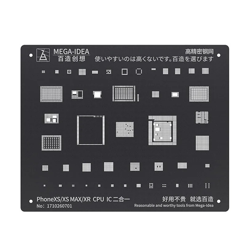 Zestaw szablonów QianLi z czarnej stali BGA rebilling dla IPhone 6/6S/7/7P/8/8P/X/XS/11/12/13 Pro Max Mini CPU IC siatka do sadzenia