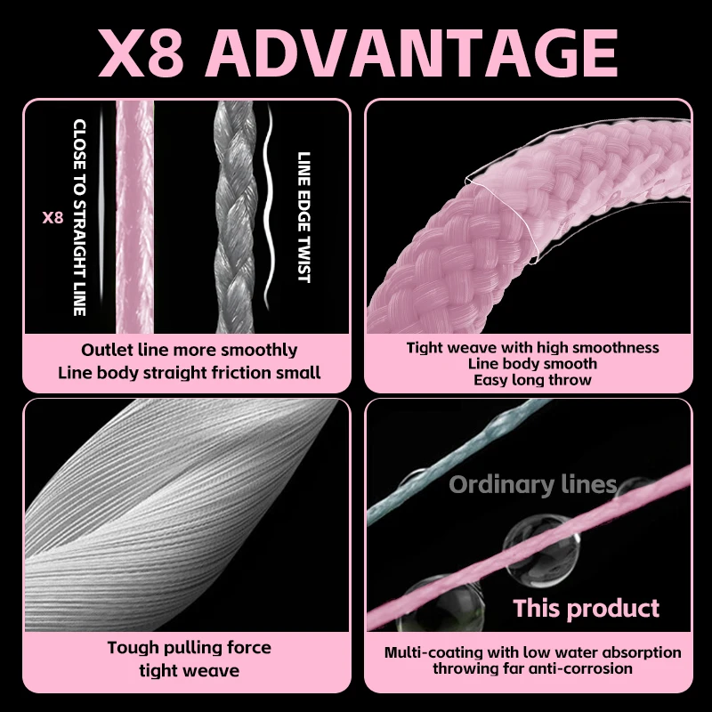 신제품 ygk g-soul 8가닥 일본산 브레이드 라인 멀티필라멘트 낚시줄 100/150/200/300/500M 잉어 낚시용 PE 라인 8가닥 와이어