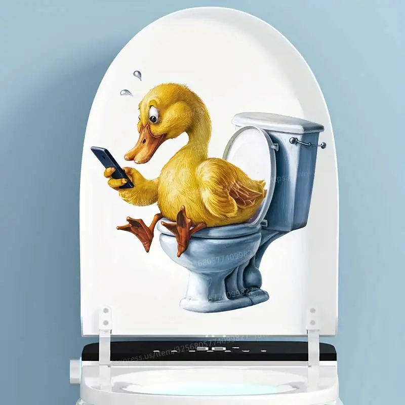 Funny Duck Squirrel Gorilla Toilet Waterproof Sticker Bathroom Toilet Cover Sticker Wall Stickers Wc Home Decoration M1126 wall stickers,toilet stickers