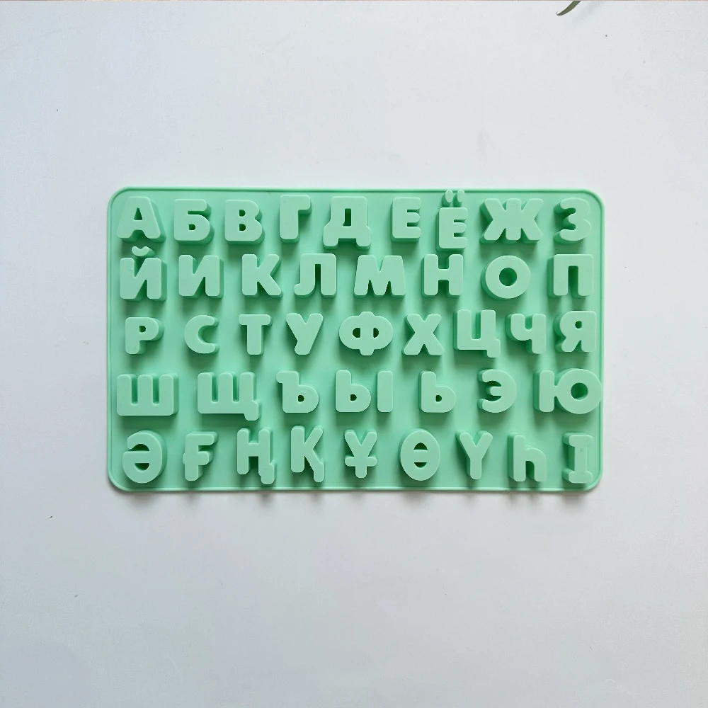 3D Russian Alphabet Silicone Mold Letters Chocolate Molds Cake