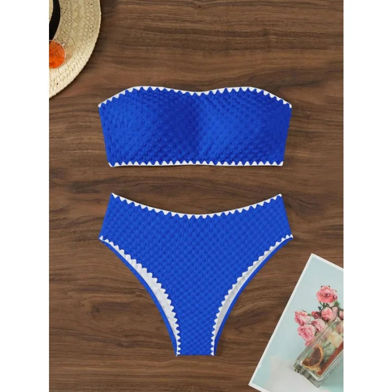 Swimwear White 2 Piece Strapless Swimsuit for Women Sexy Bandeau Backless Bikini Set Lace-up Patchwork Bathing Suit 2025 New - AliExpress 200000345 Swimwear White 2 Piece Strapless Swimsuit for Women Sexy Bandeau Backless Bikini Set Lace-up Patchwork Bathing Suit 2025 New - AliExpress 200000345