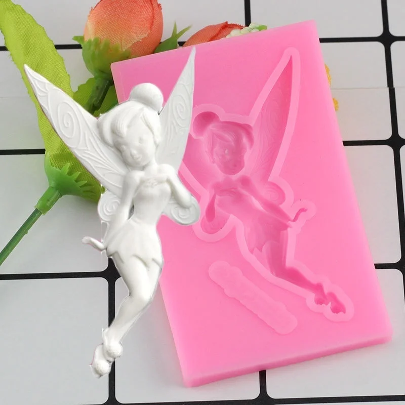 3D Flower Fairy Silicone Mold Kitchen DIY Cake Baking Decorations Fudge Dessert Cookie Chocolate Moulds Plaster Clay Tools silicone mold cake decorating tools