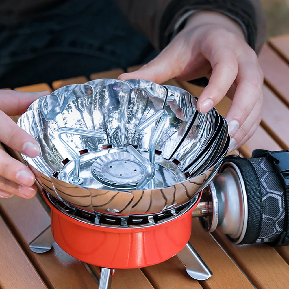 Outdoor Camping Stoves 1400W Portable Cooking Accessory Foldable Gas Stove  Adjustable Firepower Camping Hiking Furnace GasCooker
