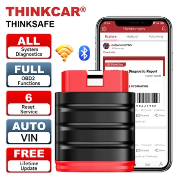 Thinkcar Thinksafe Scanner OBD2 Professionale, Lettore di Codici per Tutti i Sistemi, Strumento Diagnostico Auto OBD 2, Scanner Automobilistico PK Thinkdiag
