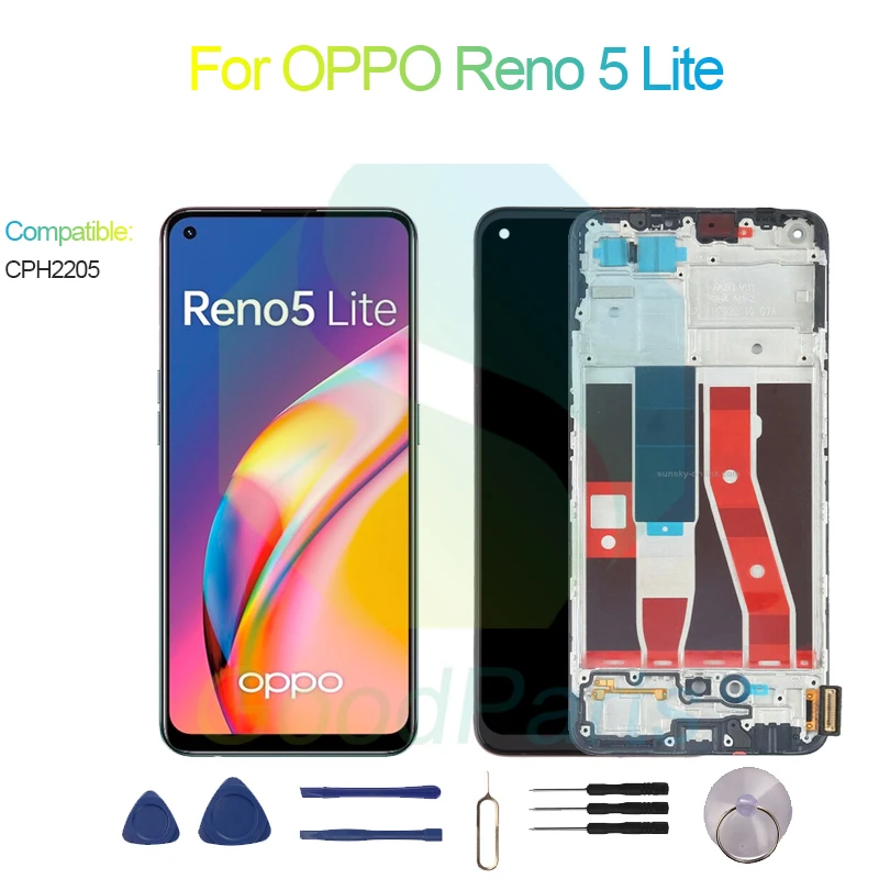 Запасной экран для OPPO Reno 5 Lite 2400*1080 CPH2205 Reno 5 Lite ЖК сенсорный дигитайзер в сборе