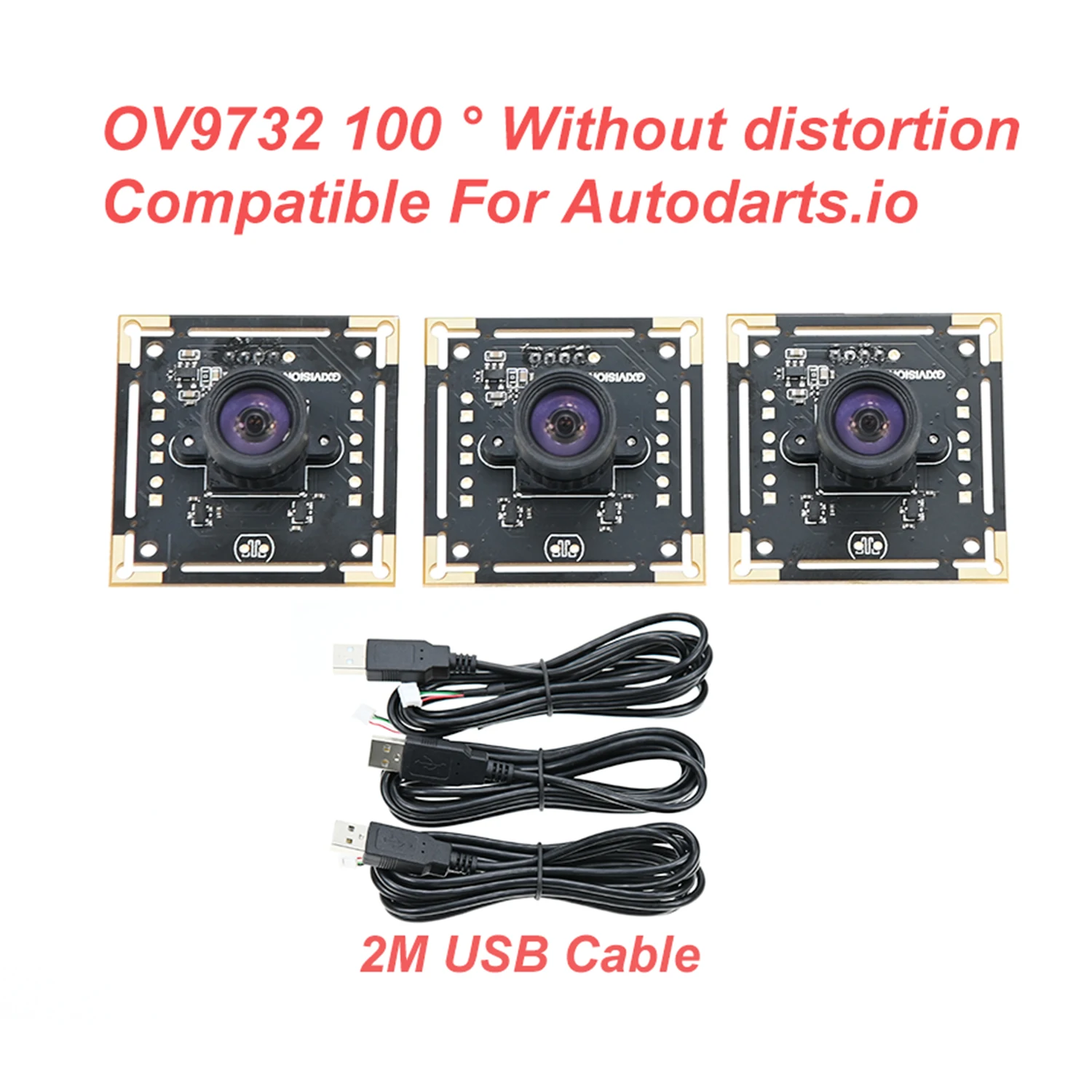 GXIVISION 3 шт./1 шт. модуль камеры 100 градусов OV9732 кабель 2 м 1280x720 30 кадров в секунду, совместим с Autodarts.io, USB-накопитель бесплатно