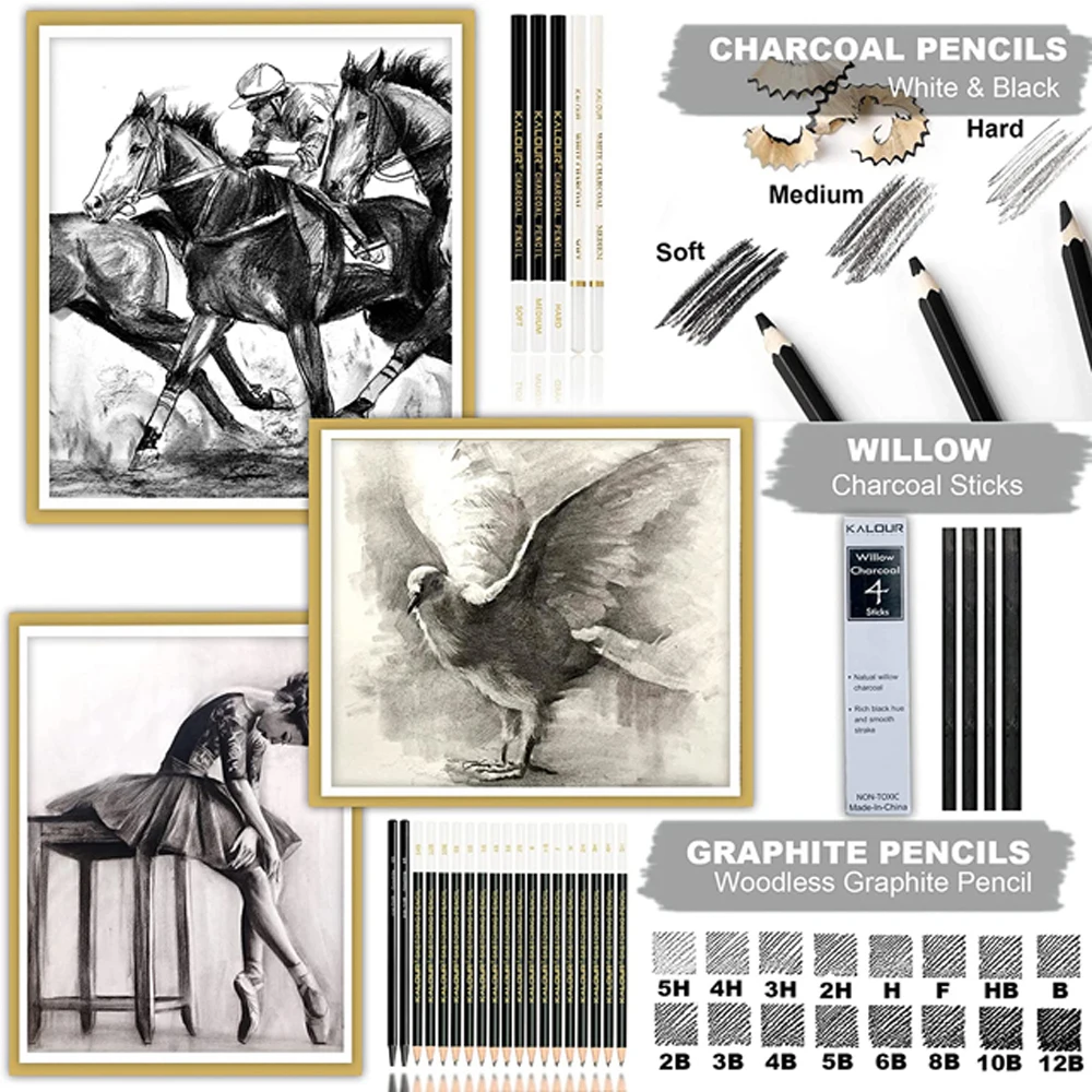 https://ae01.alicdn.com/kf/See14a1d0b3eb4aa6a7c11f3ba3f2b38fL/KALOUR-54-Pack-Sketch-Drawing-Pencils-Kit-with-Sketchbook-Include-Graphite-Charcoal-Pencils-and-Artists-Tools.jpg