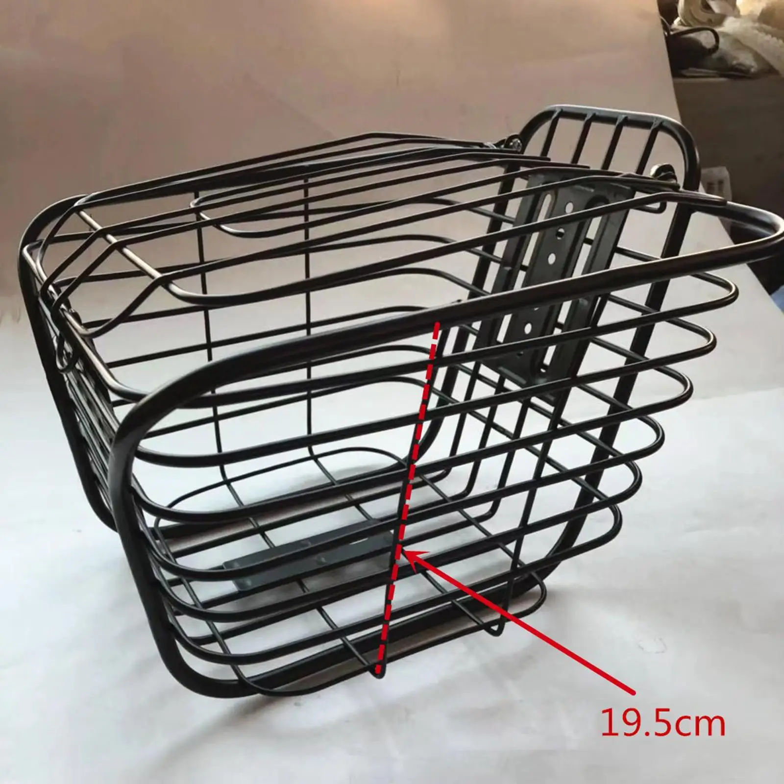 Iron Storage Basket Detachable for Scooter Cycling ,Black Universal