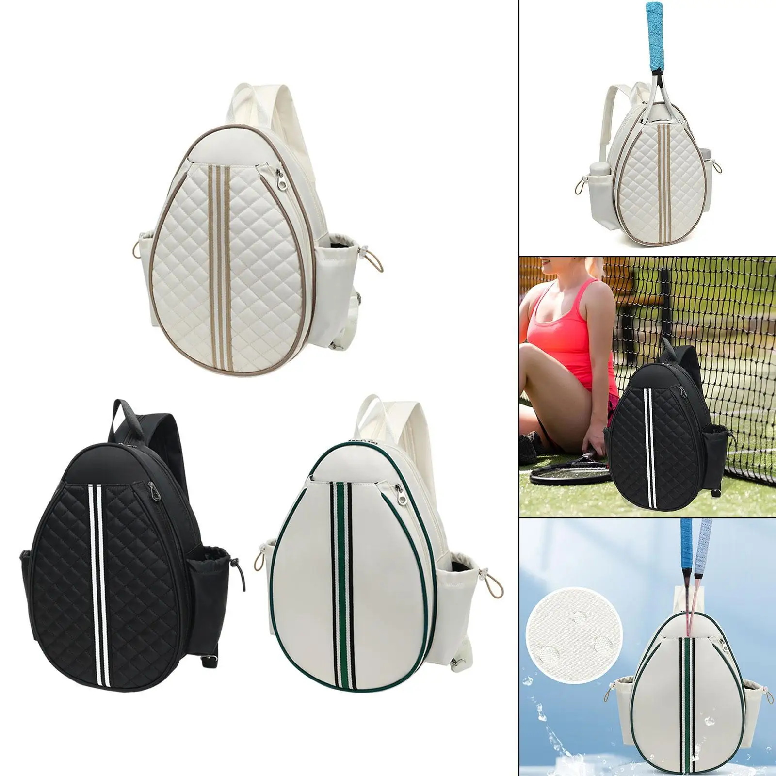 Tennis Crossbody Bag Backpack Sling Bag Outdoor Pickleball Racket Bag Large