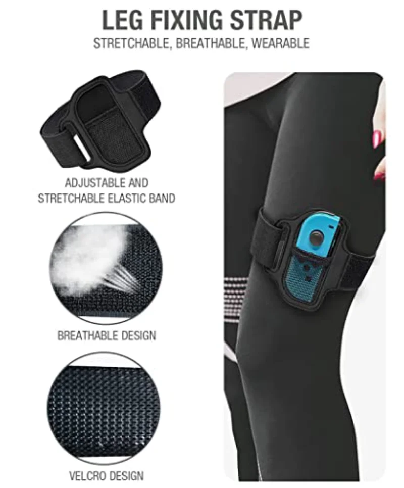 Sports Accessories for Nintend Switch , Switch Soccer Leg Straps Compatible with Sports/Ring Fit Adventure