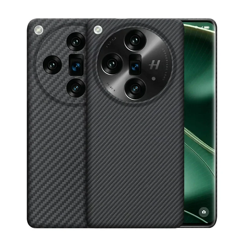 Case for OPPO Find X7 & X7 Ultra Real Carbon Fiber Aramid Anti-explosion Bulletproof Phone Protective Cover Protection Shell