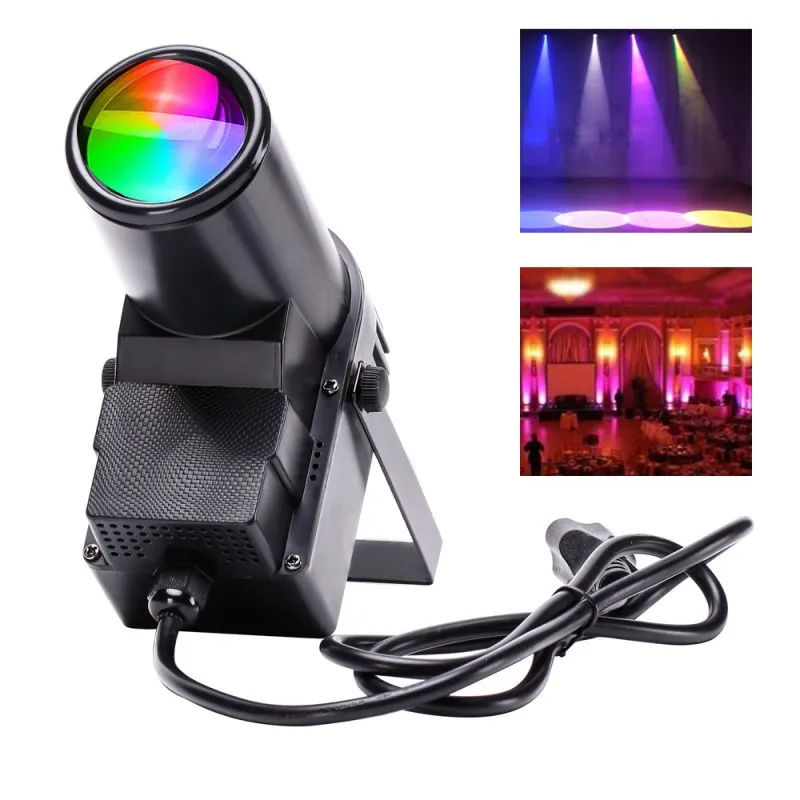 

LED Stage Light 10W RGBW Disco KTV Beam Spotlight 6CH for DJ DISCO Party AC100-240V Lighting Effect Wedding Xmas Holiday Lamp