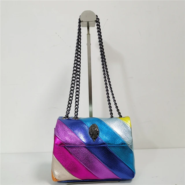 Y2K Style Heart Shaped Rainbow Pattern Crossbody Handbag, Mini