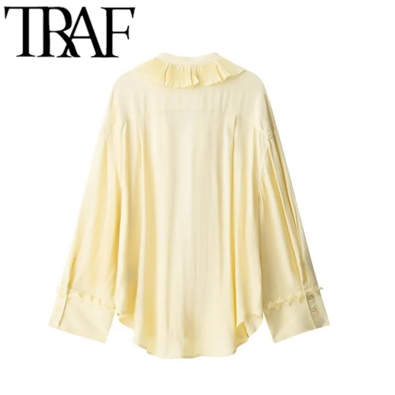 TRAF 2025 Woman Fashion Loose V-neck Skirt Shirt Sets Casual Slim High Waisted Skirt Suits Spring Summer - Image 4