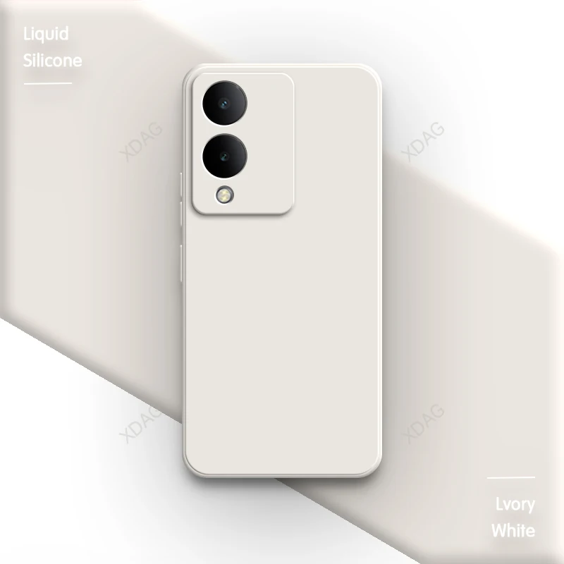 Original Liquid Silicone Soft Phone Case with Camera Protection - Fashionable Simple Back Cover