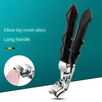 Coupe-ongles professionnel en acier inoxydable pour personnes âgées, mâchoire large, tête coudée, lame Concave 2