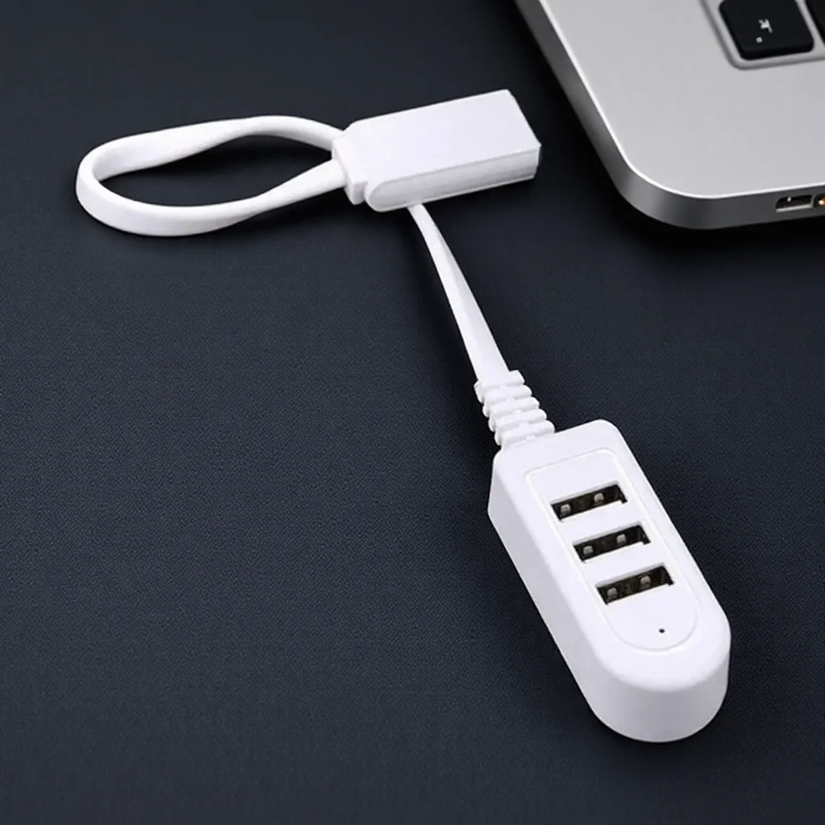 30/120cm 케이블이 내장된 3 포트 USB 허브 휴대용 데이터 허브 익스텐더 노트북 PC 전화 태블릿 장치용 충전 전원 포트