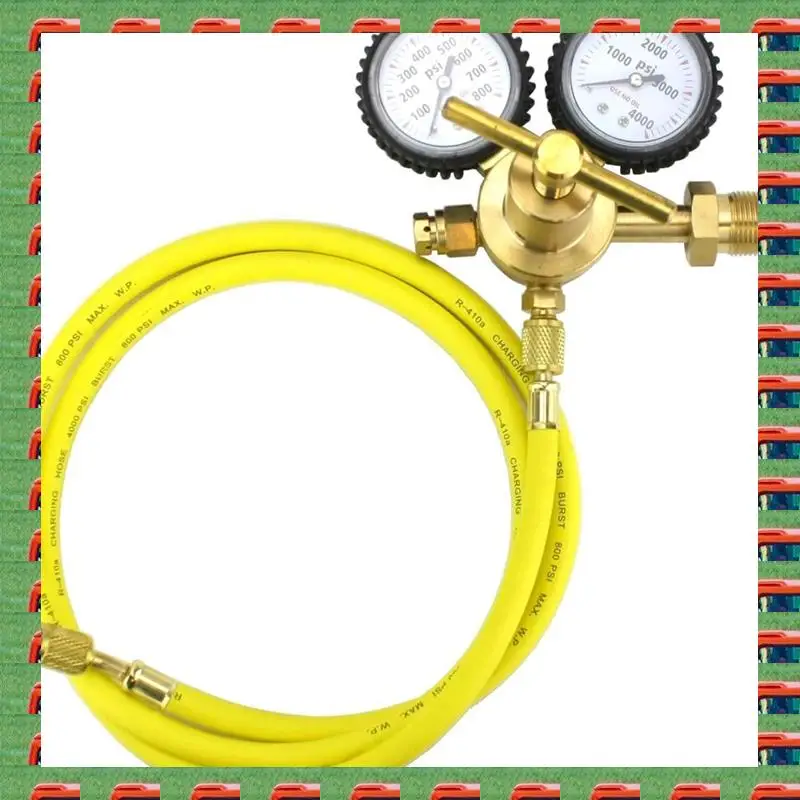 ABMO ไนโตรเจนตัวควบคุม 60 นิ้วสําหรับ HVAC Purge, CGA580 Inlet การเชื่อมต่อและ 1/4In ชาย Flare Outlet การเชื่อมต่อ 1